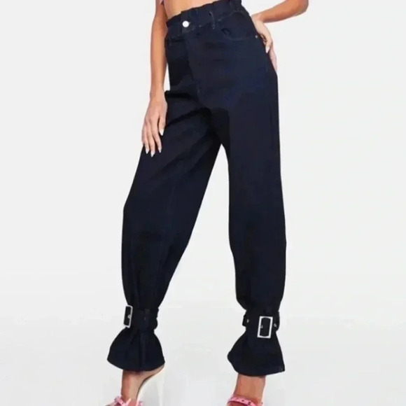 WEWOREWHAT PAPERBAG STRAIGHT ANKLE JEAN SIZE 28 NWT - Picture 1 of 9